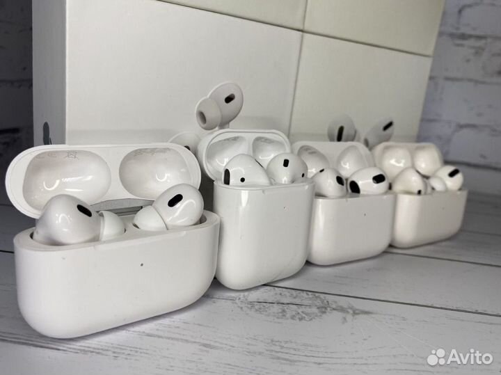 AirPods 2, 3, Pro, Pro 2 (гарантия + чехол)