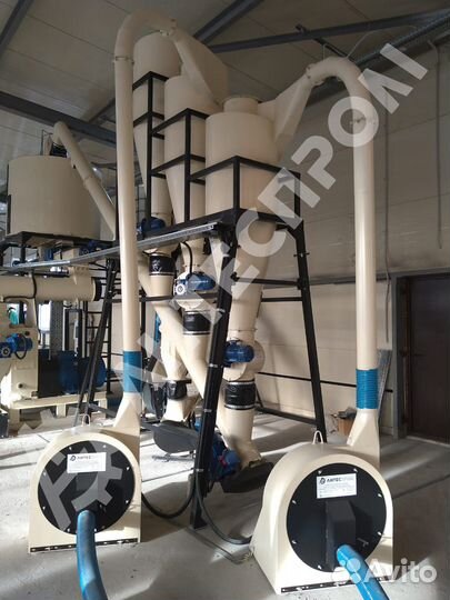 Дробилка для зерна с пневмозабором