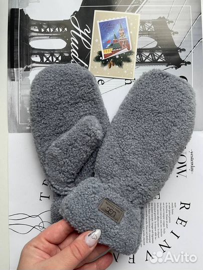 Варежки UGG с мехом