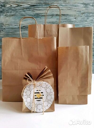 Крафт пакеты с ручками