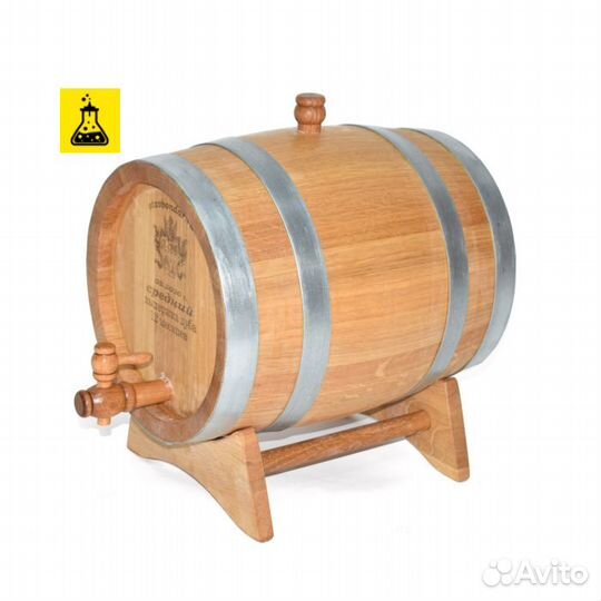 Бочка дубовая ставбондарь, 5 л с краном + воск