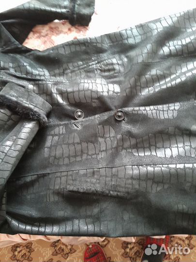 Пальто женское демисезонное замшевое размер 56