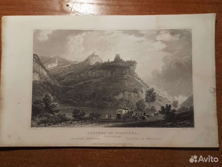 Старинные литографии середина 19 в. Лондон