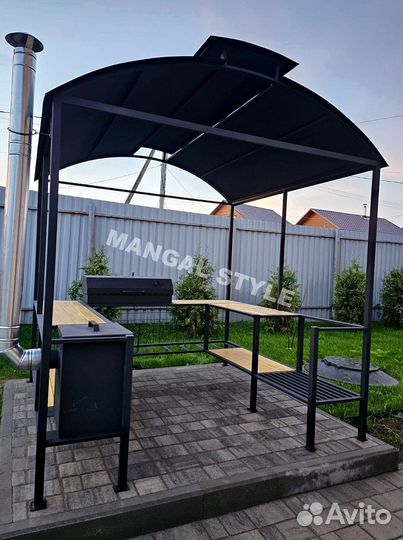 Мангал с крышей