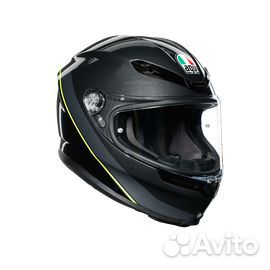 AGV K-6 minimal gunmetal/black/yellow fluo
