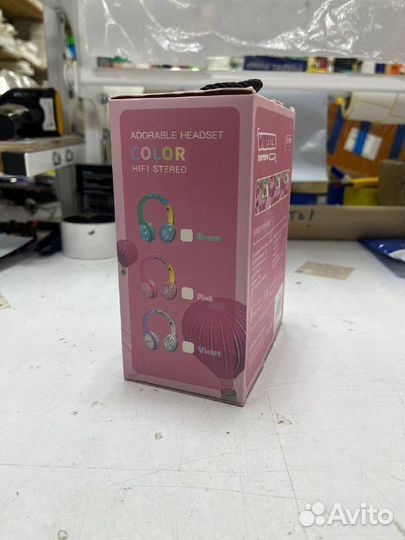 Беспроводные наушники детские/розовые VJ-870