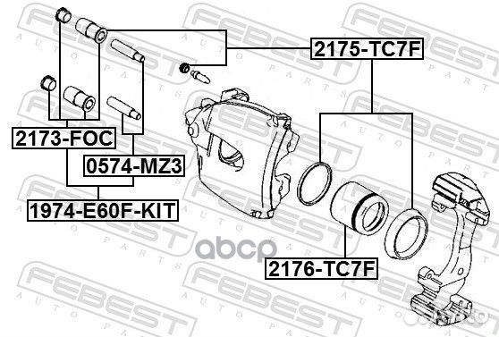 Поршень суппорта d54 Alfa Romeo Gtv/156/145/147