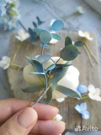 Шпильки с цветами. Ручная работа