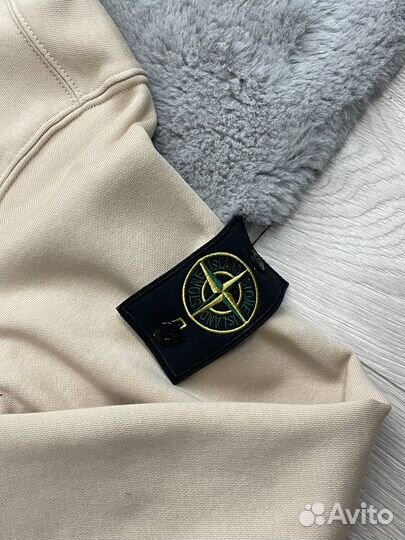 Зип-худи Stone Island бежевого цвета