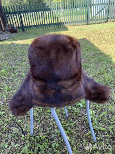 Норковая шапка мужская ушанка