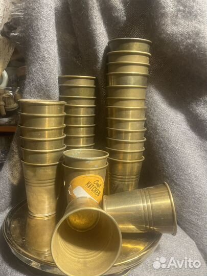 Литой Стакан(цена за 2 шт) латунь для кафе/баров
