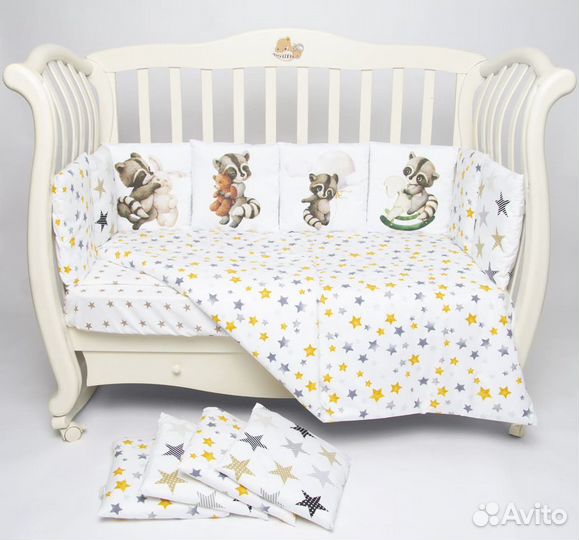Комплект в кроватку Подушкино Панно «Енотик с игру