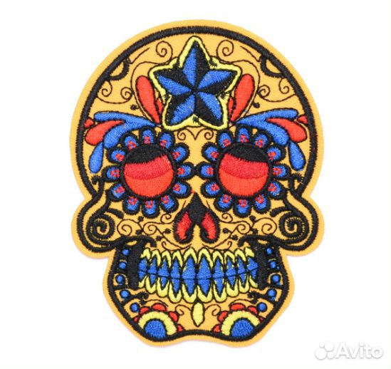 Нашивки на одежду череп термонашивка