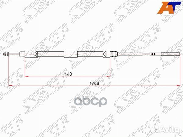 Трос ручного тормоза BMW 3 E46 97-05 RH