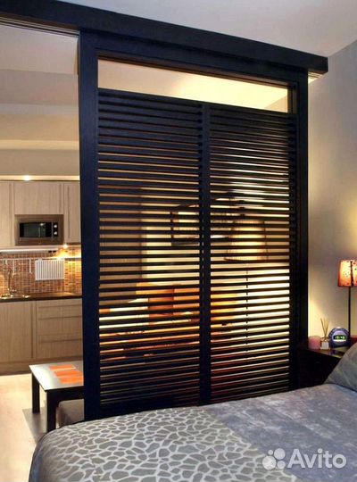 Раздвижные реечные перегородки