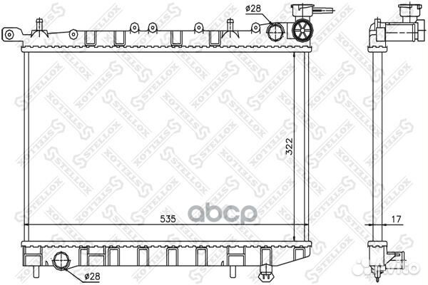 10-25121-SX радиатор системы охлаждения Nissan