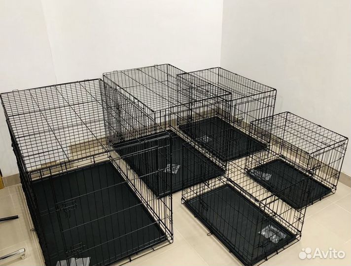 Клетки для собак из стали, двухдверные