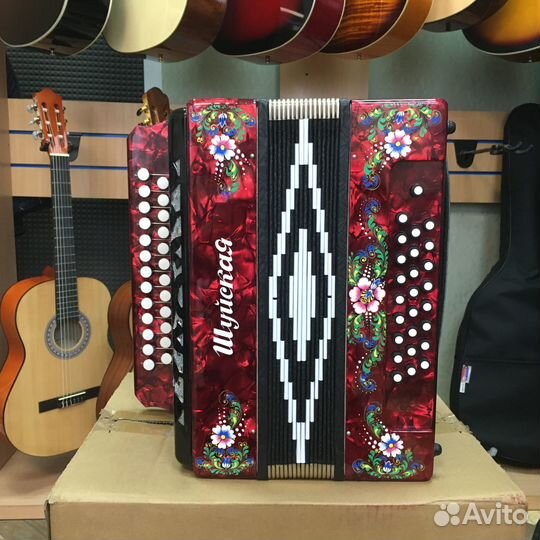 Гармонь Шуйская S51XL бордовая