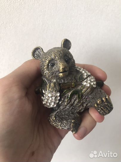 Шкатулка металлическая мишка медведь подарок