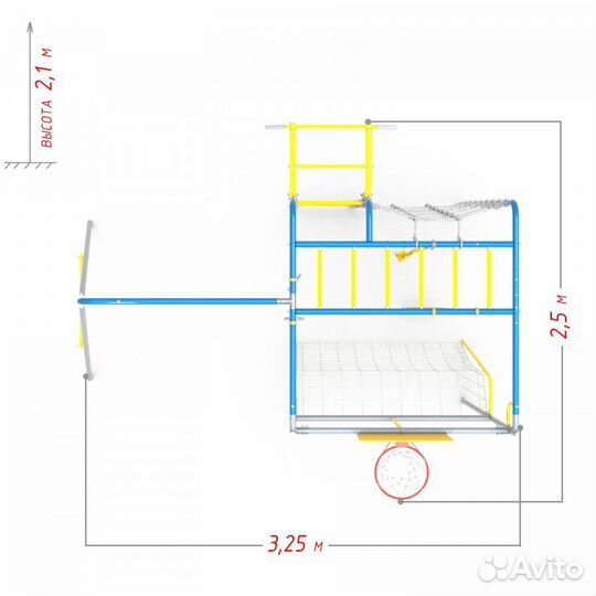 Удск детский игровой комплекс + качели-гнездо
