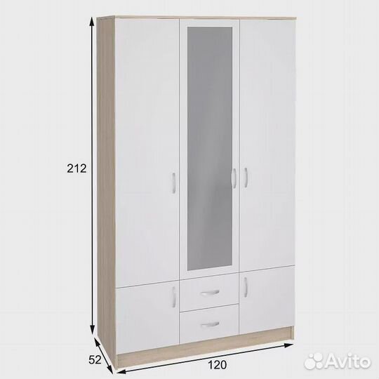 Шкаф Ронда (Бассо) 3Д сонома быстрая доставка