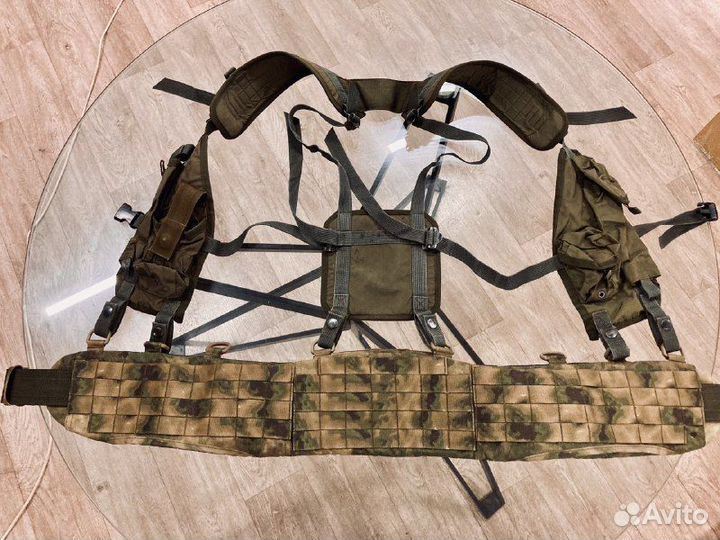 Боевой пояс Воин ссо A-tacs FG мох + плечи от рпс