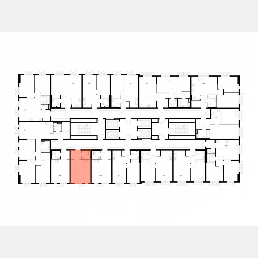 Квартира-студия, 24,7 м², 13/24 эт.