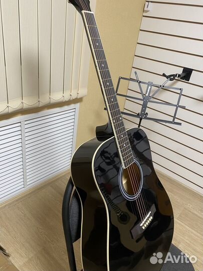 Акустическая гитара Martinez,новая,черный цвет