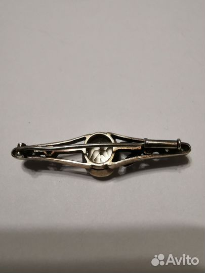 Винтажная серебряная брошь. 875. Позолота