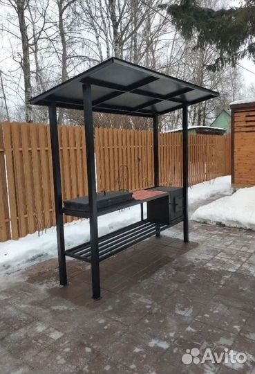 Мангал с крышей