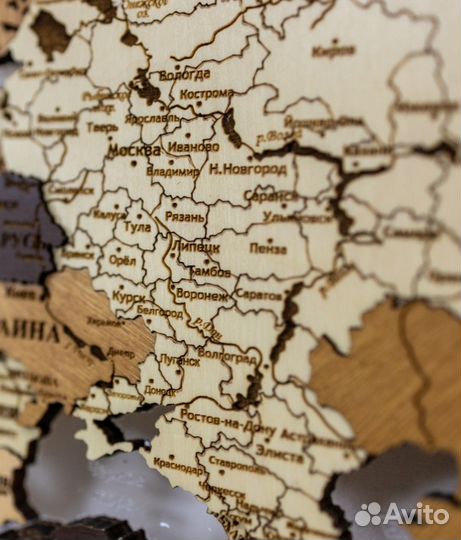 Деревянные карты мира