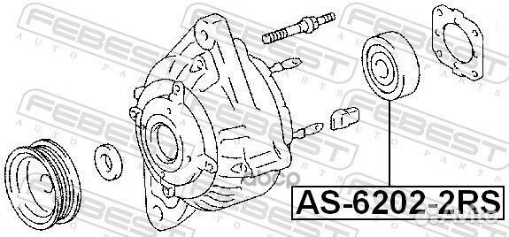 Подшипник генератора задний accent/elantra/mage