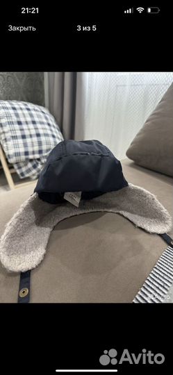 Шапка ушанка armani