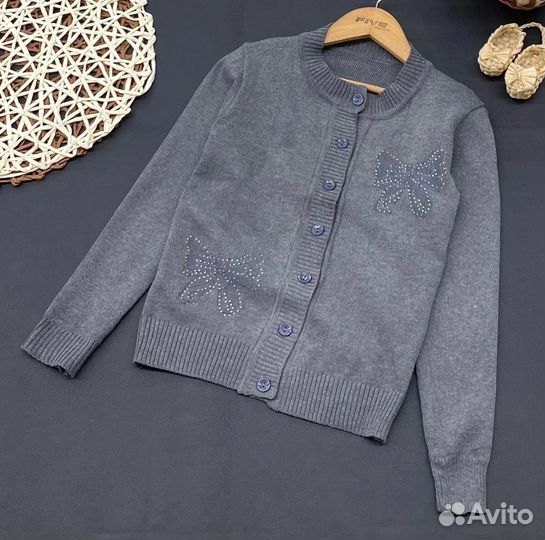 Кофта на пуговицах для девочки, 128-158