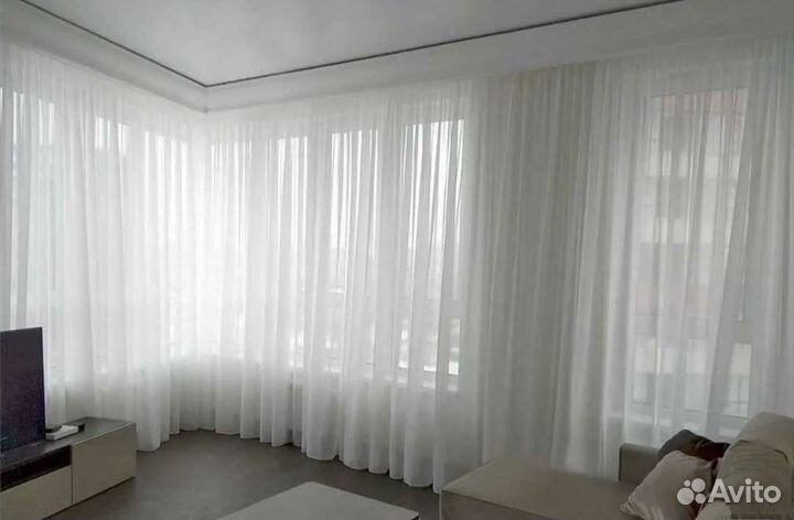 Тюль штора готовая вуаль 10м