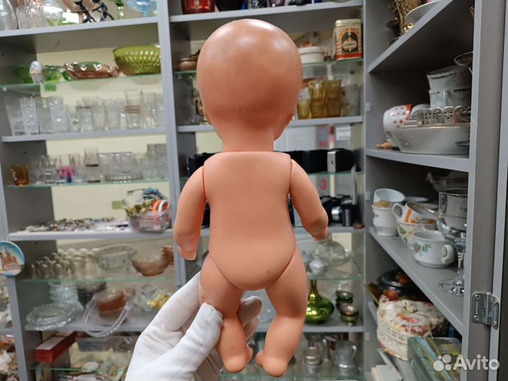 Винтажная Немецкая Кукла Пупсик Резиновая ГДР