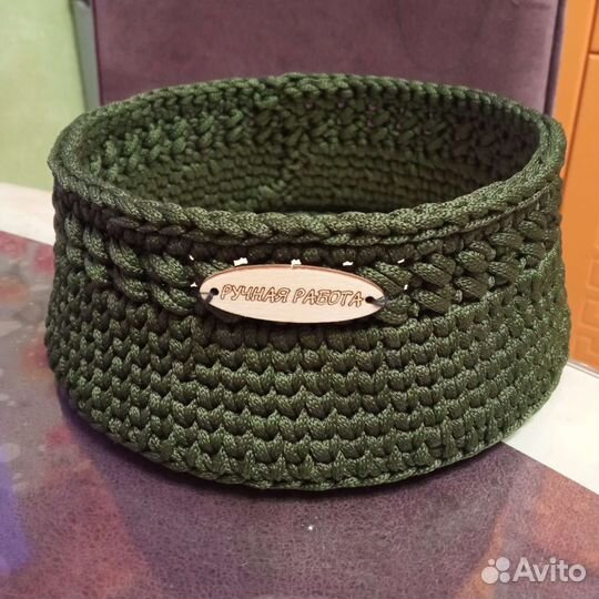 Корзинки вязаные, ручная работа