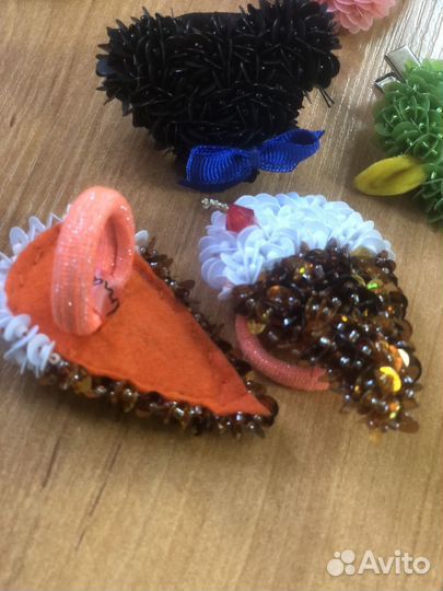 Заколки резинки для волос ручной работы