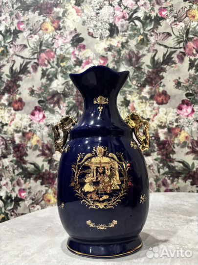 Ваза для цветов cobalt фарфор