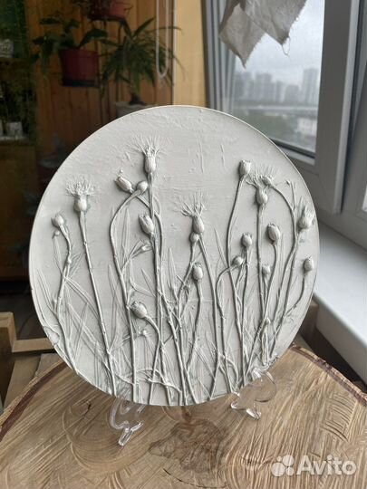 Ботанический барельеф/Гипсовое панно