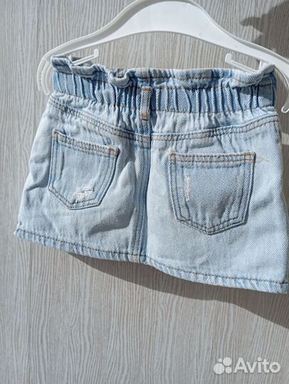 Джинсовая юбка zara 86-92