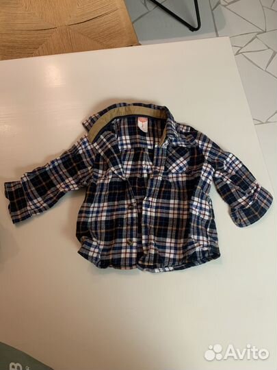 Рубашка детская в клетку разный размер
