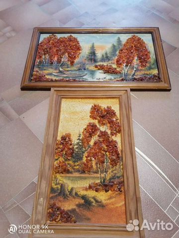Картины с янтарем