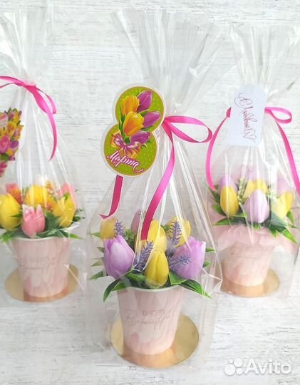 Букет тюльпанов из мыла