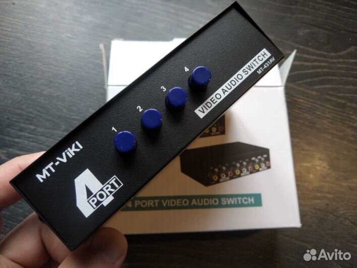 Аудио видео коммутатор RCA 4x1 переключатель свич