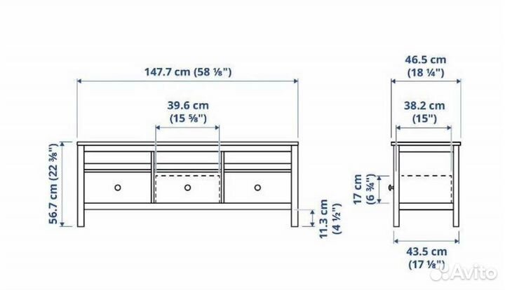 Тумба под телевизор IKEA хемнэс