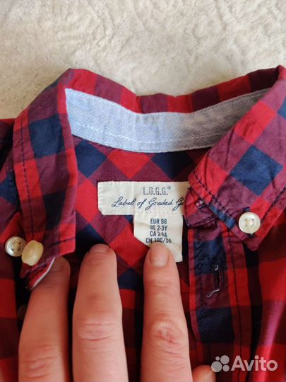 Джинсовая рубашка детская