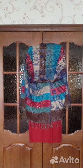 Шаль палантин платок шарф 180-72см. плотный
