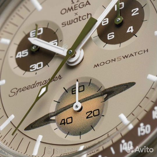 Часы swatch omega mission to Saturn