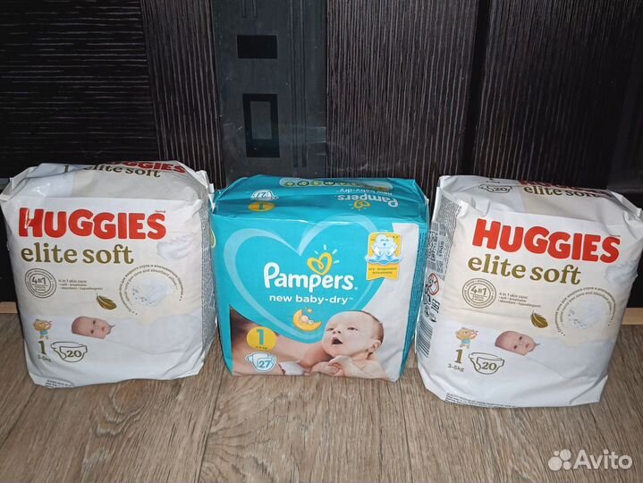 Подгузники-трусики huggies 1